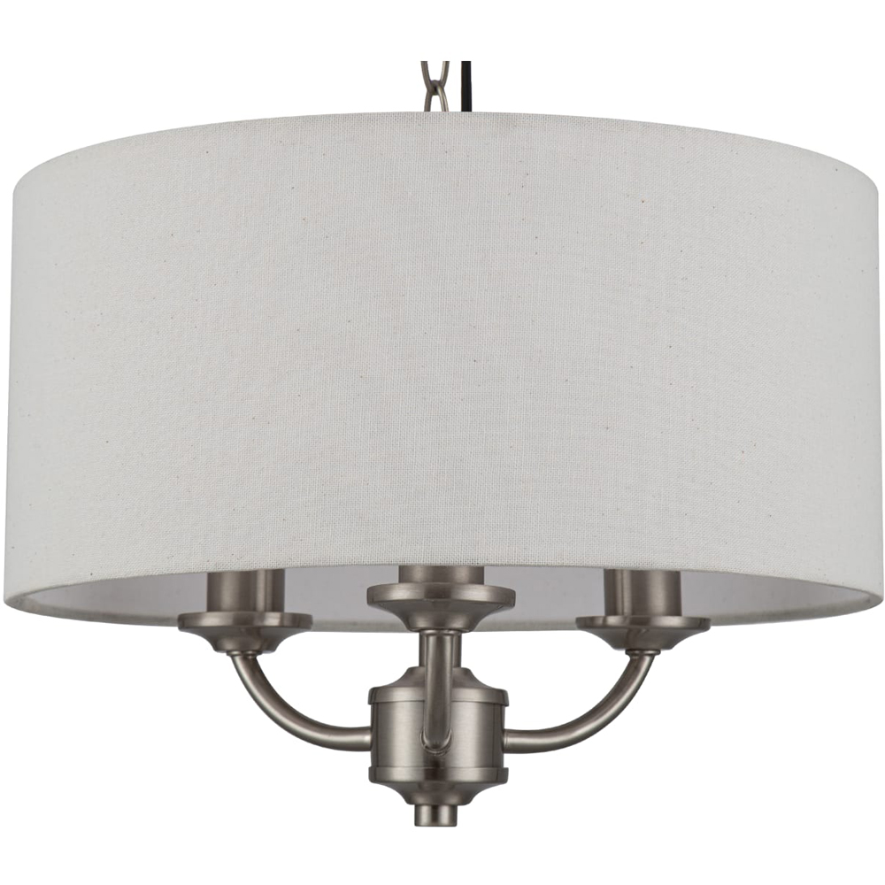 Cosylyte Winston 3 Light Faux Linen Outer Shade Pendant Light Image 4