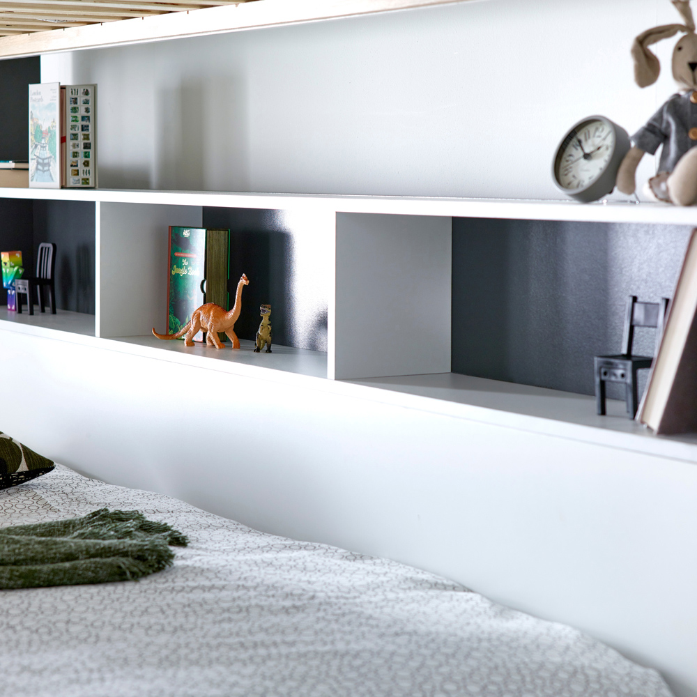 Bedmaster Oliver Triple Sleeper Grey and White Bunk Bed with Pocket Sprung Mattresses Image 6