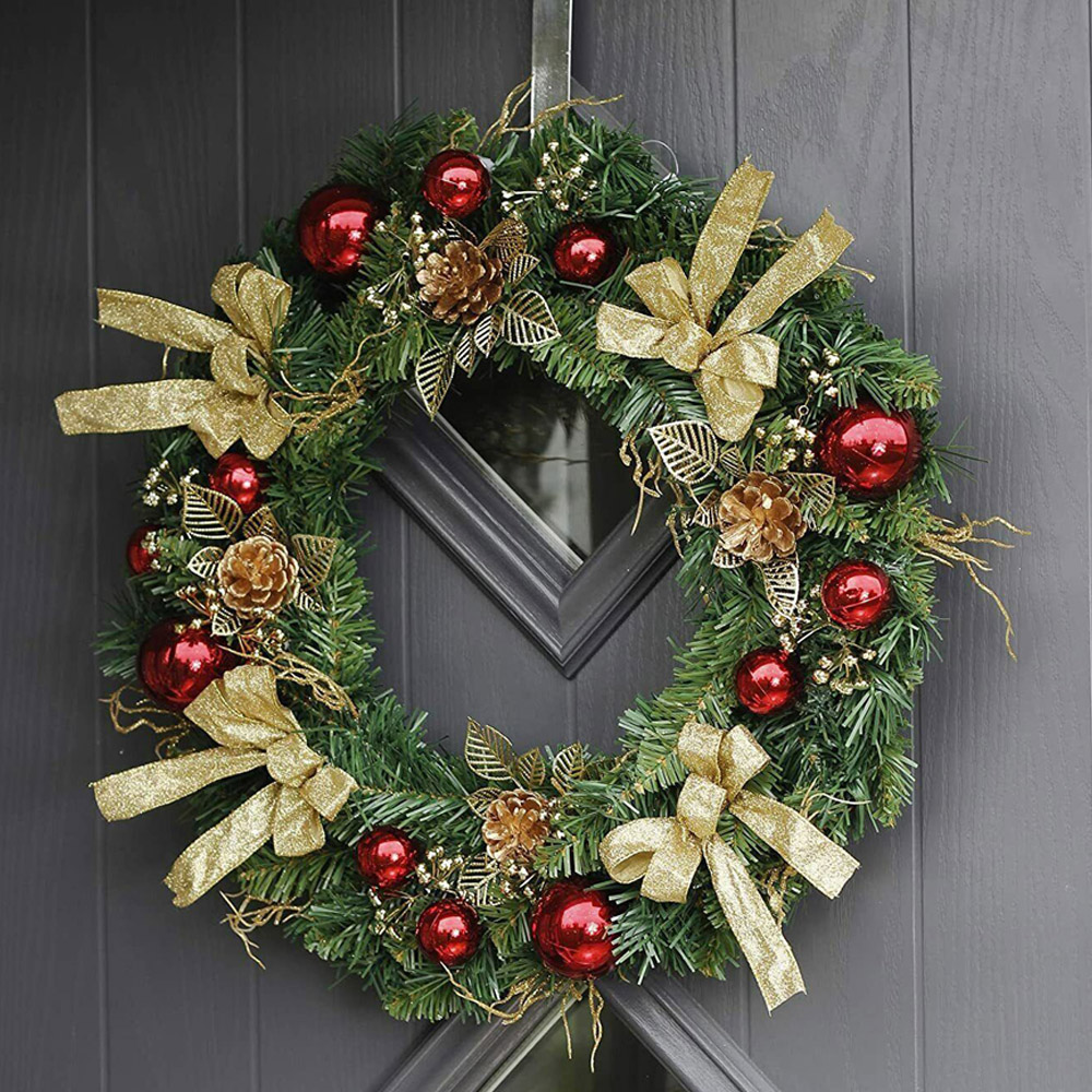 Marco Paul Christmas Wreath Red and Gold 50cm Image 2