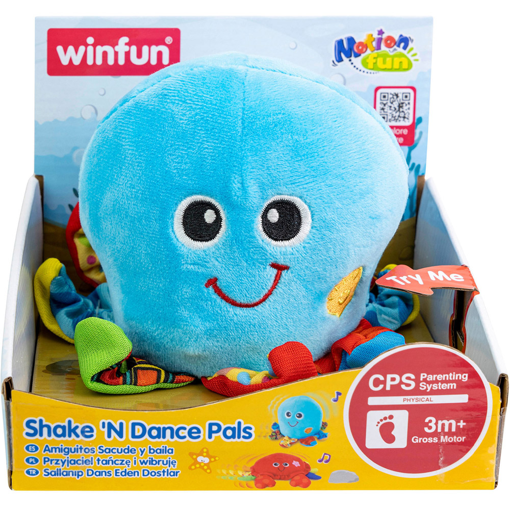 Winfun Shake N Dance Pals Blue Octopus Interactive Dancing Plush Toy Image 2
