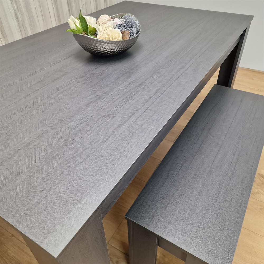 Kosy Koala 4 Seater Arrow Design Dining Bench Set Charcoal and Grey Image 6