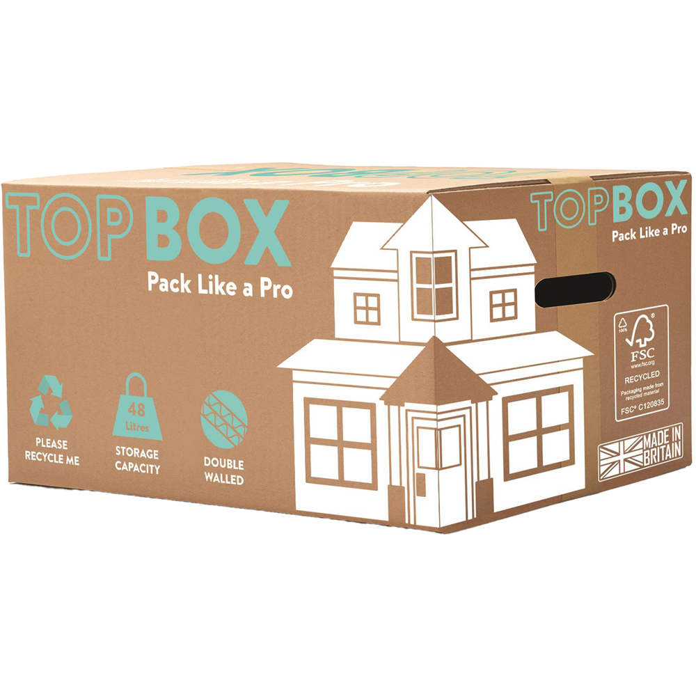 Topbox 48L Large Double Walled Moving and Storage Boxes 15 Pack Image 2