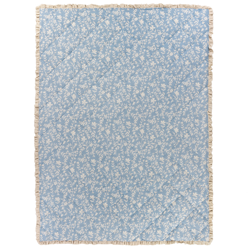 Wylder Amelia Delph Blue Nature Quilted Bedspread 240 x 260cm Image 4