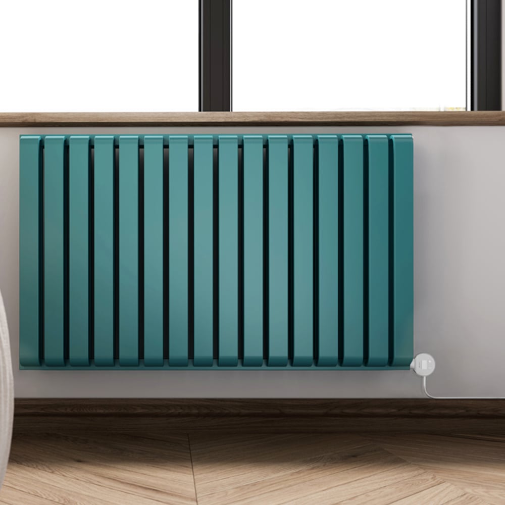 Terma Warp-Room E Wi-Fi Matt Teal Electric Radiator 1200W 630 x 1045mm Image 2