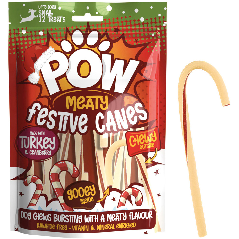 POW Meaty Festive Canes Dog Treats Image 3