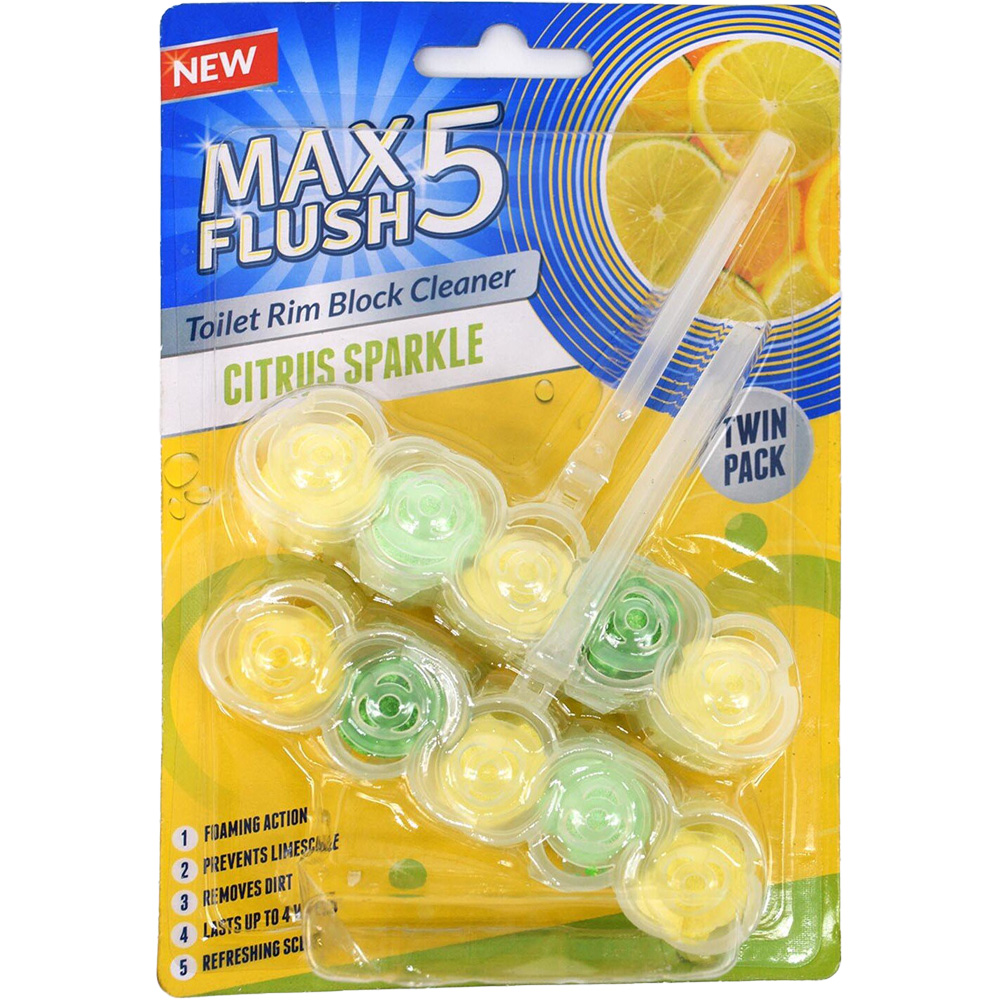 Max Flush Toilet Rim Block Cleaner - Citrus Sparkle Image