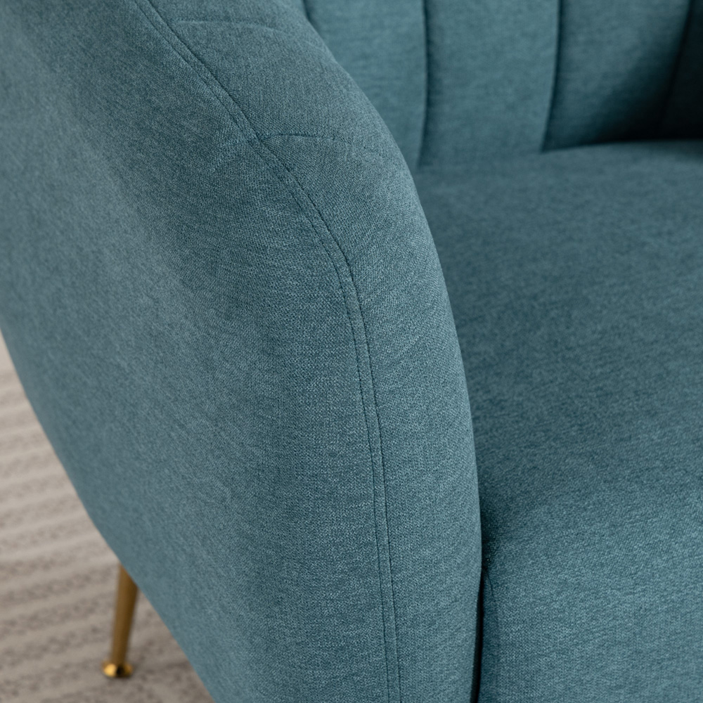 Artemis Home Stanton Teal Fabric Shell Accent Chair Image 2