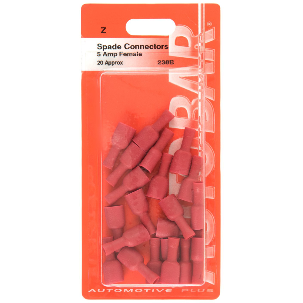Autobar 5 Amp Female Spade Connectors 20 Pack Image