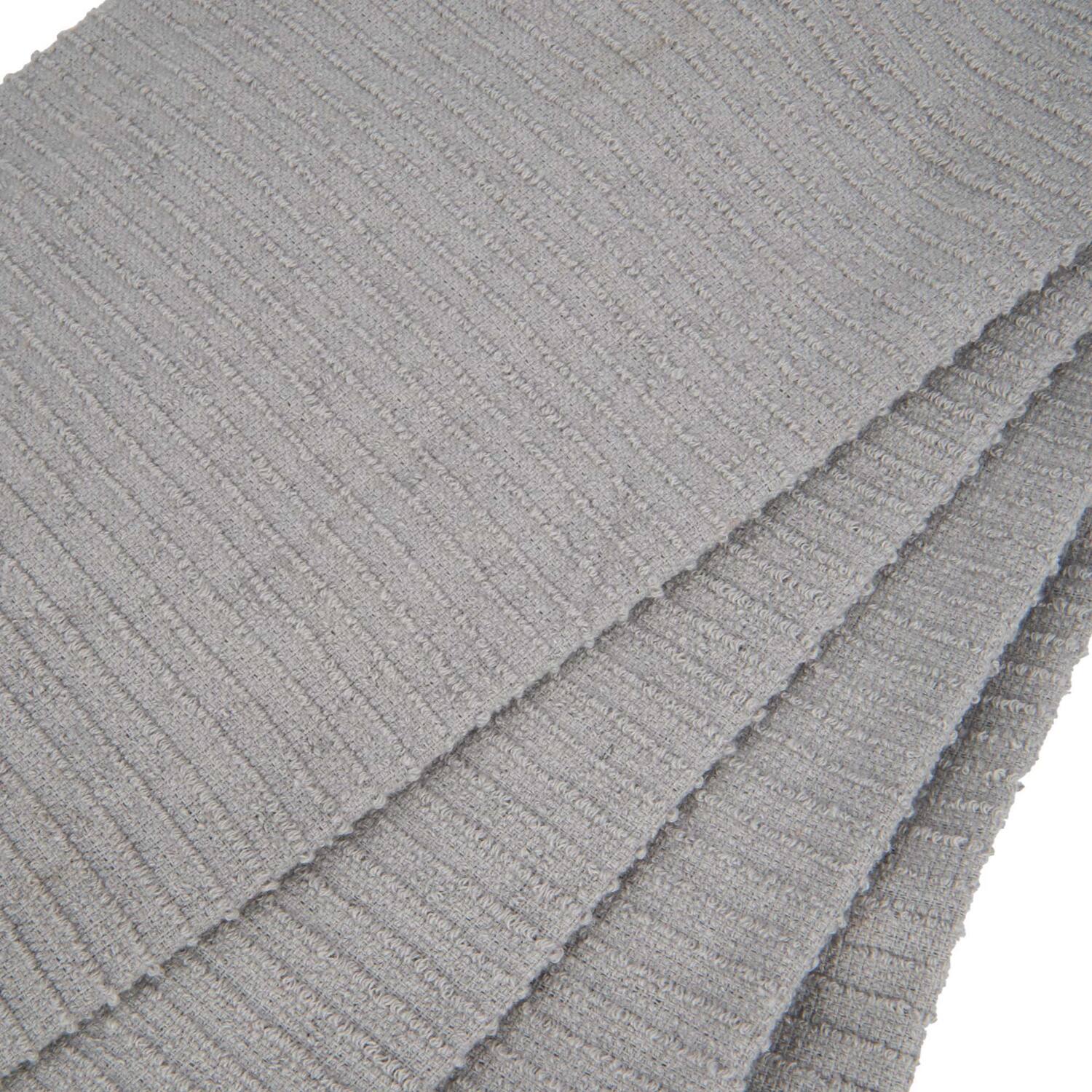 Pack of 2 Essentials Ribbed Terry Tea Towels - Grey Image 2