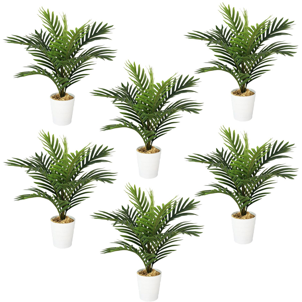 Leaf Mini Palm Artificial Tree in Pot 50cm 6 Pack Image 1