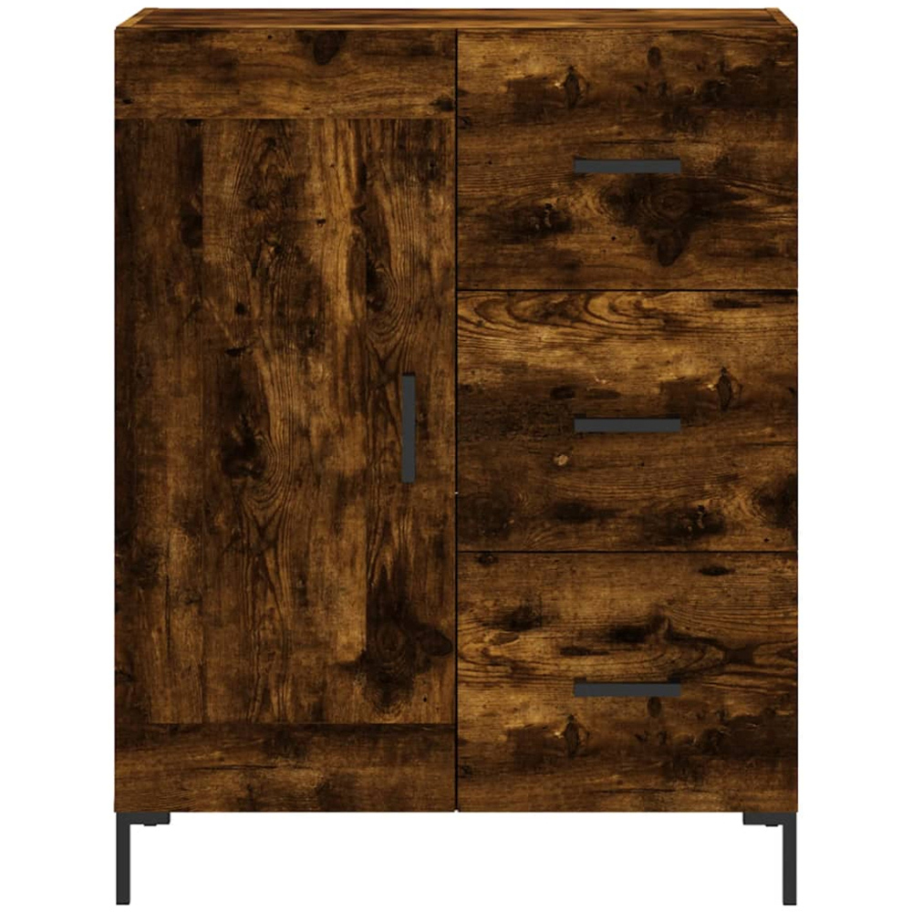 vidaXL 3 Door 3 Drawer Smoked Oak Highboard Image 8