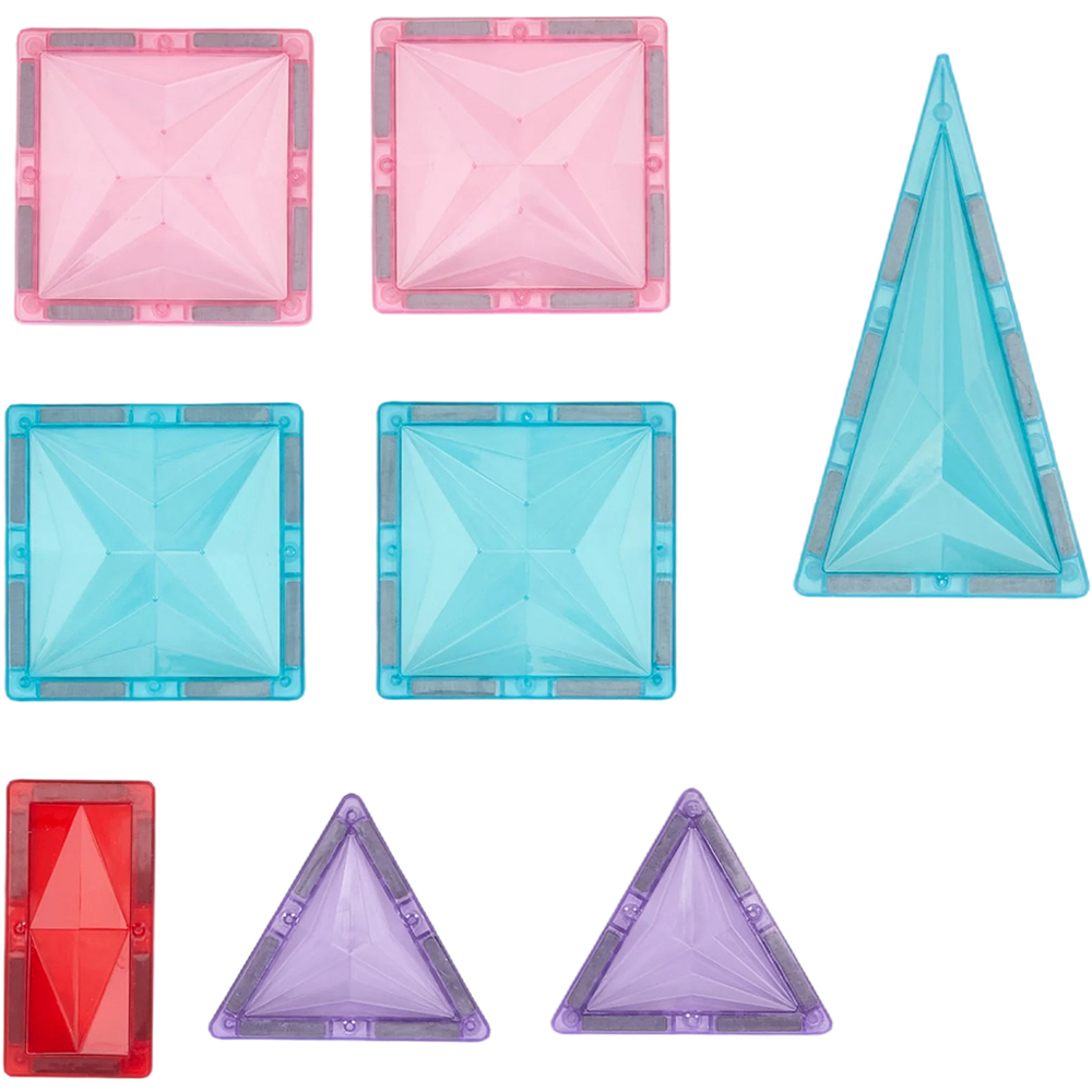 H&O Direct 42 Piece Magnet Building Tile Clear 3D Building Block Image 4