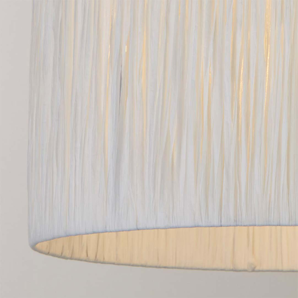 Lighting Collection Castell White Raffia Ceiling Lamp Shade Image 4