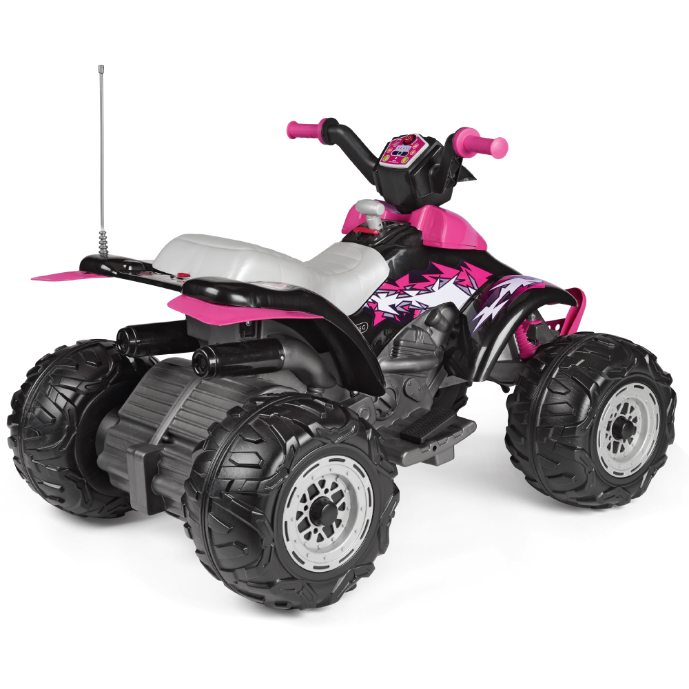 PEG Corral T-Rex Kids Electric Ride-On Quad Bike with Lights and Sounds Pink 12V Image 6