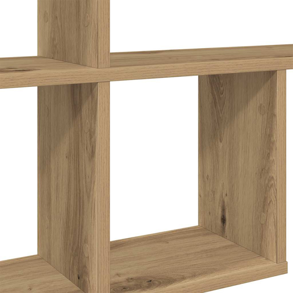 vidaXL 4 Shelf Artesian Oak Floated Wall Cabinet Image 6