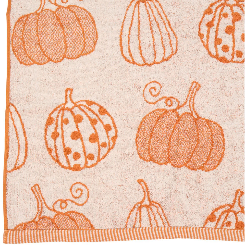 Boho Pumpkin Towel Orange Hand Towel Image 5