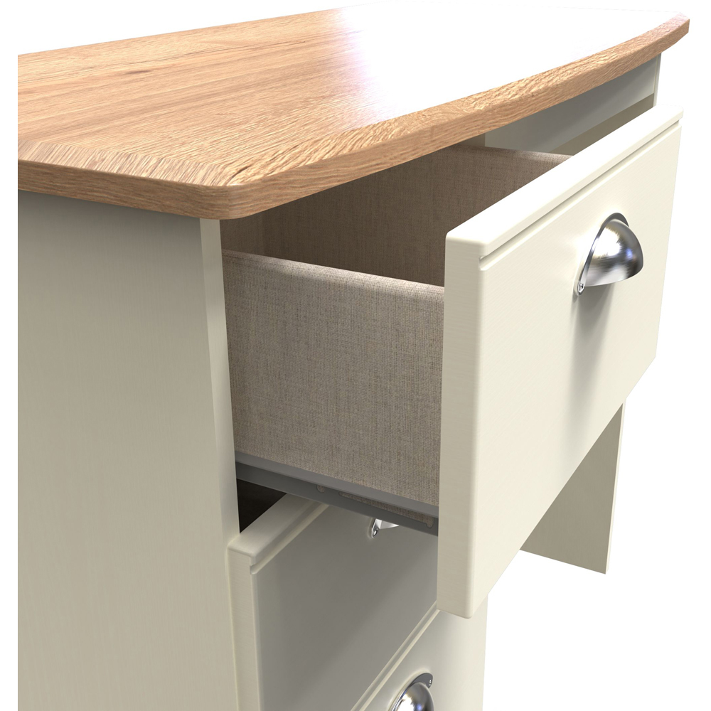 Crowndale Victoria 3 Drawer Cream Ash and Oak Vanity Unit Image 5