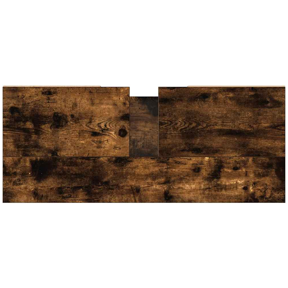 vidaXL Single Door 4 Drawer Smoked Oak Bathroom Cabinet Image 8