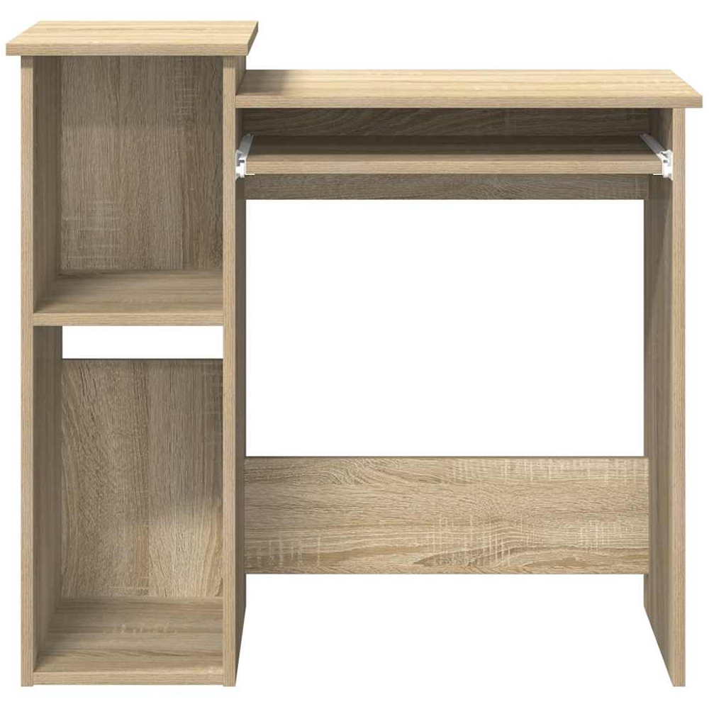 vidaXL 2 Shelf Computer Desk with Keyboard Tray Sonoma Oak Image 4