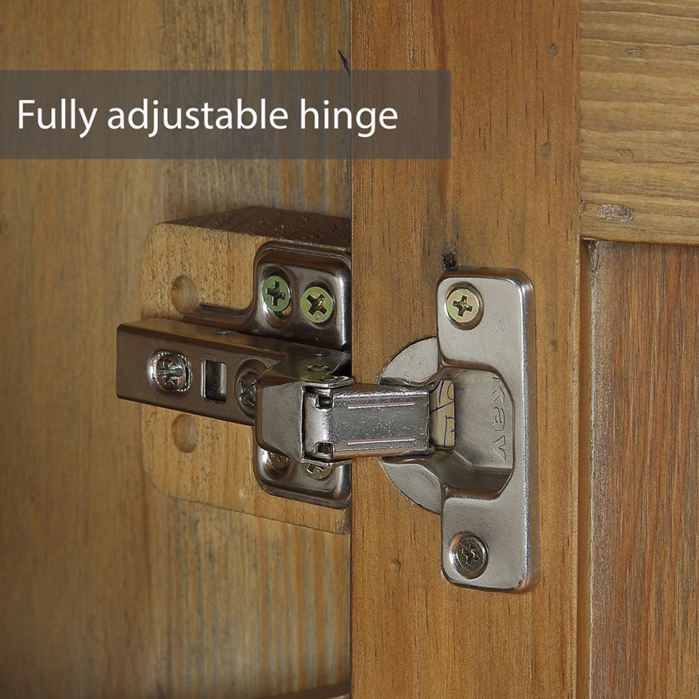 Baumhaus Urban Elegance 4 Shelf Reclaimed Wood Shoe Cabinet Image 4