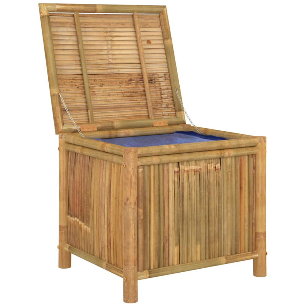 vidaXL 55 x 60 x 52cm Brown Bamboo Garden Storage Box Image 4