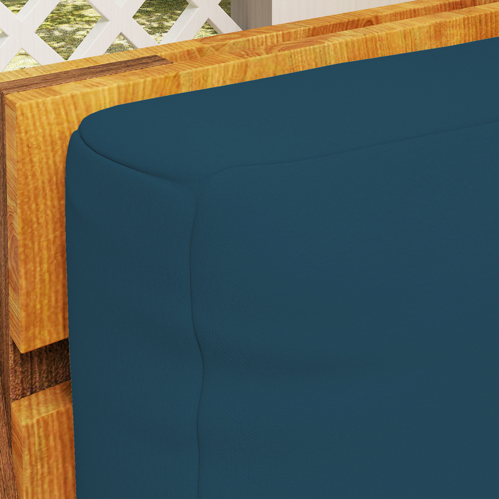 Outsunny 2 Seater Navy Blue Garden Pallet Cushions 125 x 120cm 2 Pack Image 3