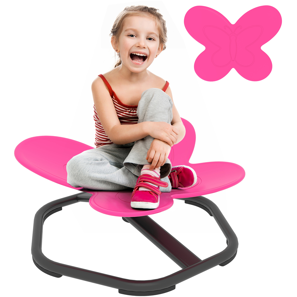 Tommy Toys Butterfly Pink Kids Swivel Sensory Spinning Chair Image 3
