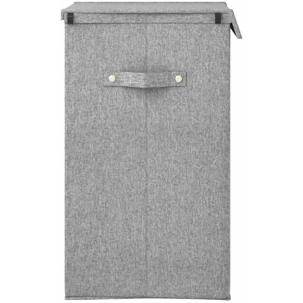 vidaXL Grey Faux Linen Foldable Laundry Hamper with 2 Mesh Bag 59 x 51 x 34.5cm Image 3