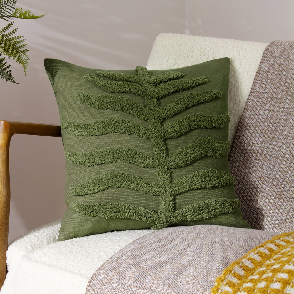 furn. Dakota Forest Tufted Cushion Image 2