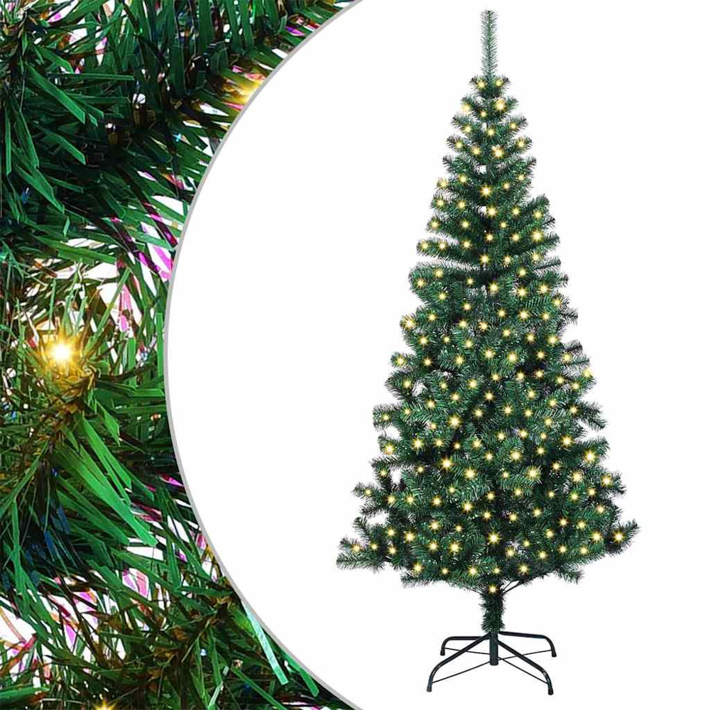 vidaXL Pre-Lit Green Artificial Christmas Tree 8ft Image 2