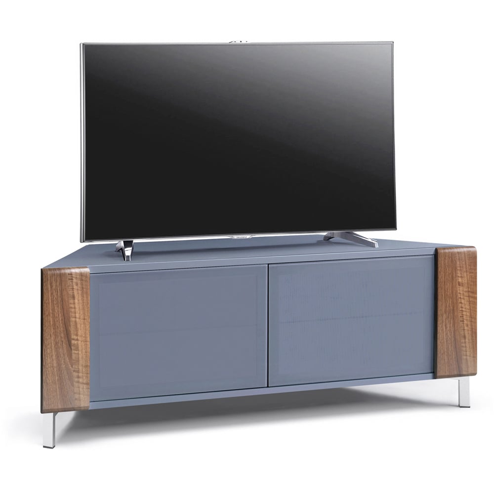 MDA Designs Corvus 2 Door Grey and Walnut TV Cabinet Image 5