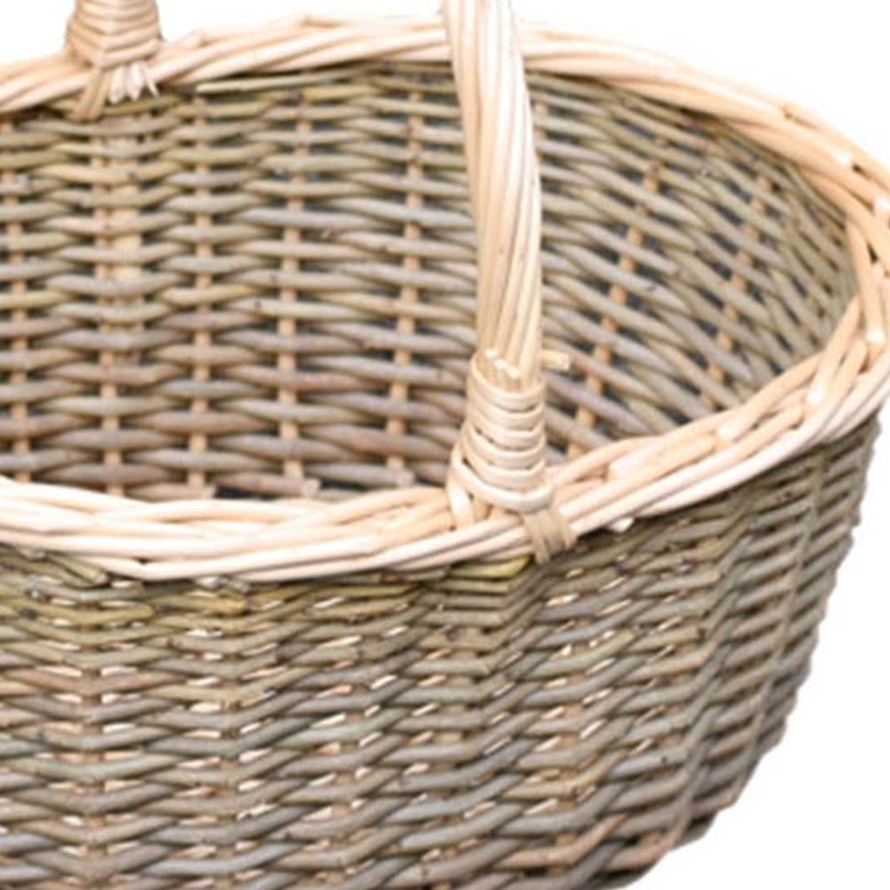 Red Hamper Large Green Willow Hollander Shopping Basket Image 2