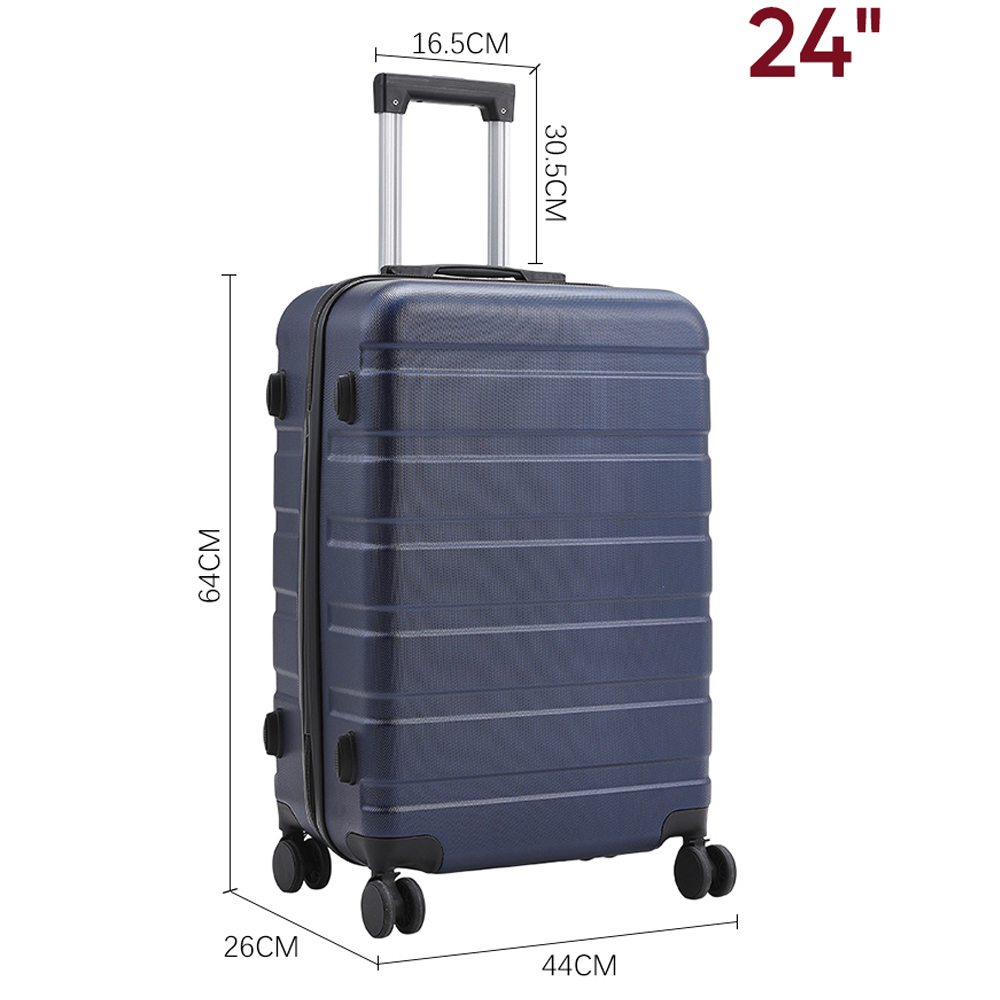 H&O Direct Medium Blue ABS Spinner Wheel Luggage Case Image 6