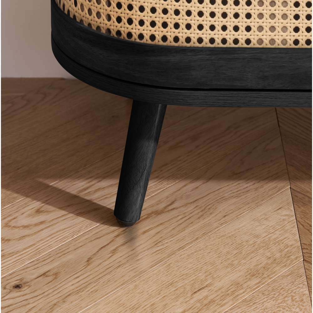 Birlea Noah 2 Door Black Rattan Sideboard Image 6