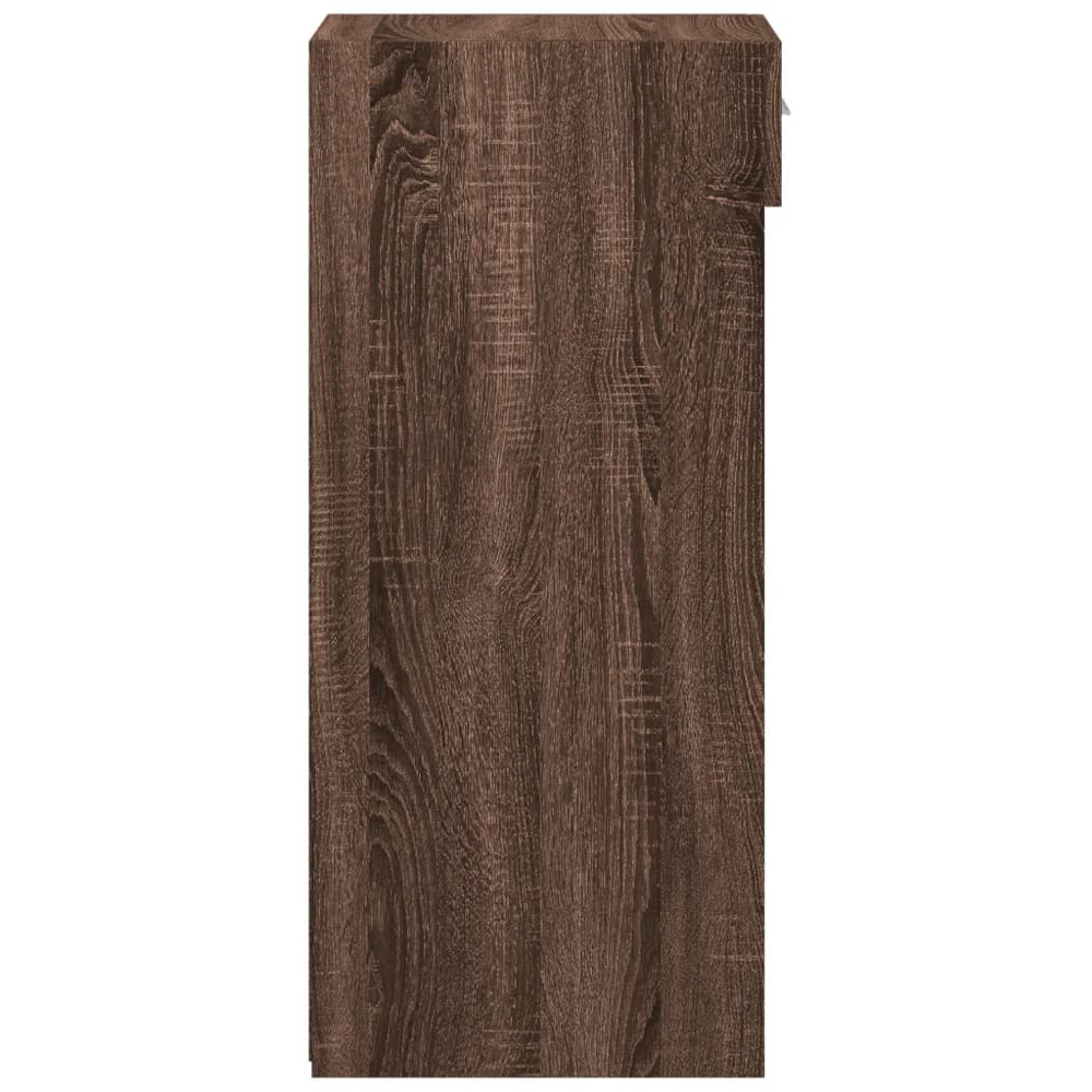 vidaXL Single Drawer 3 Shelf Brown Oak Sideboard Image 5