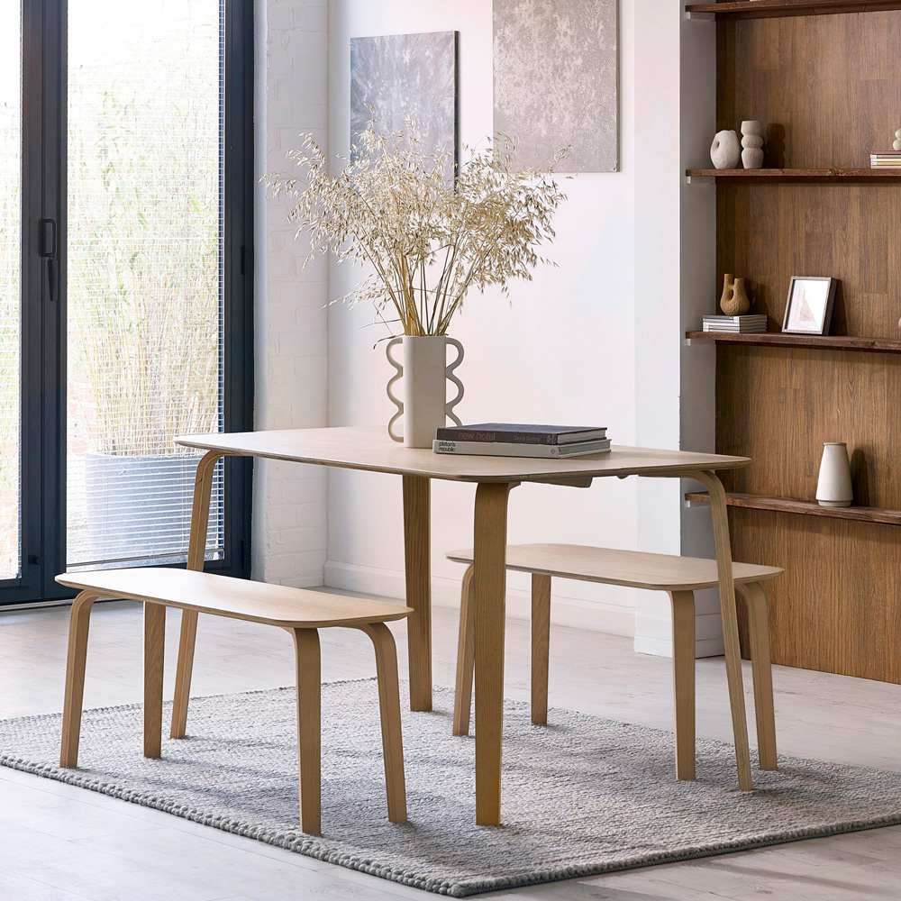Julian Bowen Kaito 6 Seater Dining Table Light Oak Effect Image 8