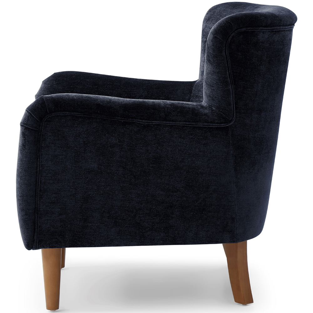 Roberta Navy Chenille Wingback Armchair Image 4