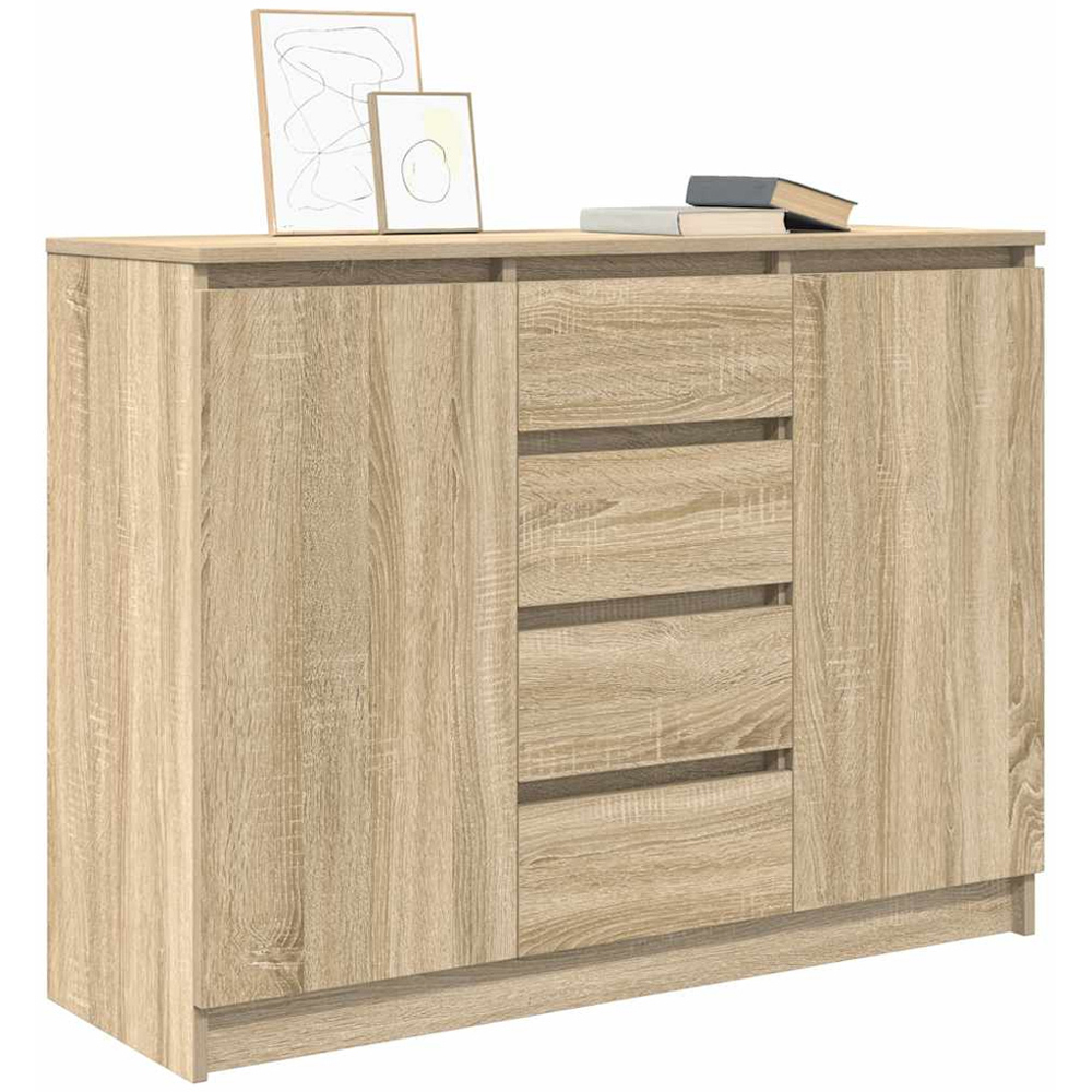 vidaXL 2 Door 4 Drawer Sonoma Oak Sideboard Image 4