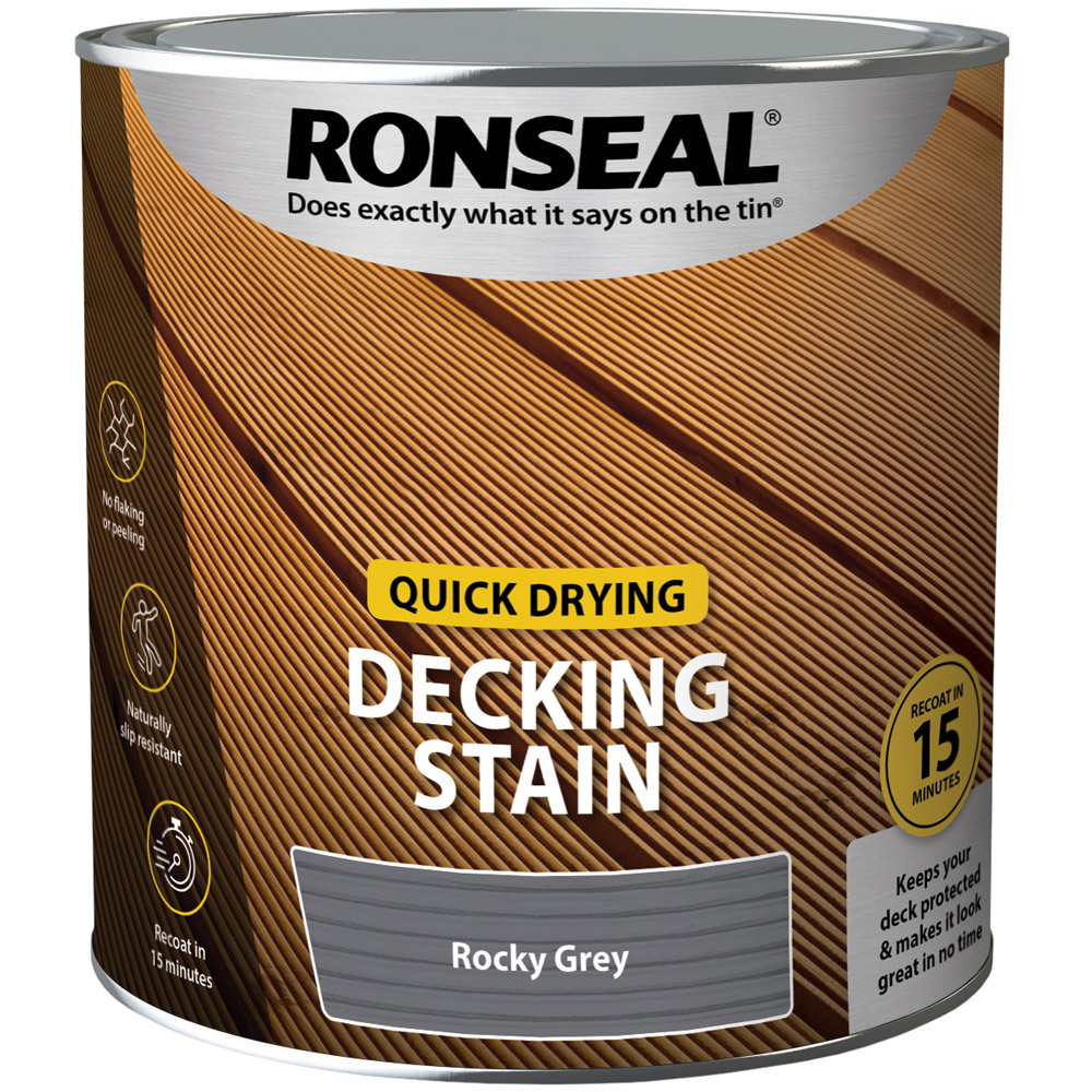 Ronseal Quick Drying Decking Stain - Grey Image 2