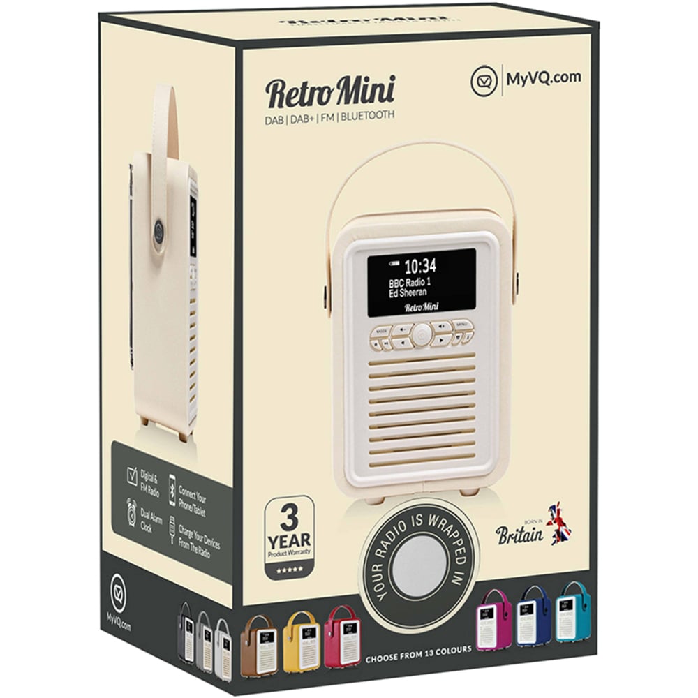 VQ Retro Mini Grey DAB Digital Radio Image 6