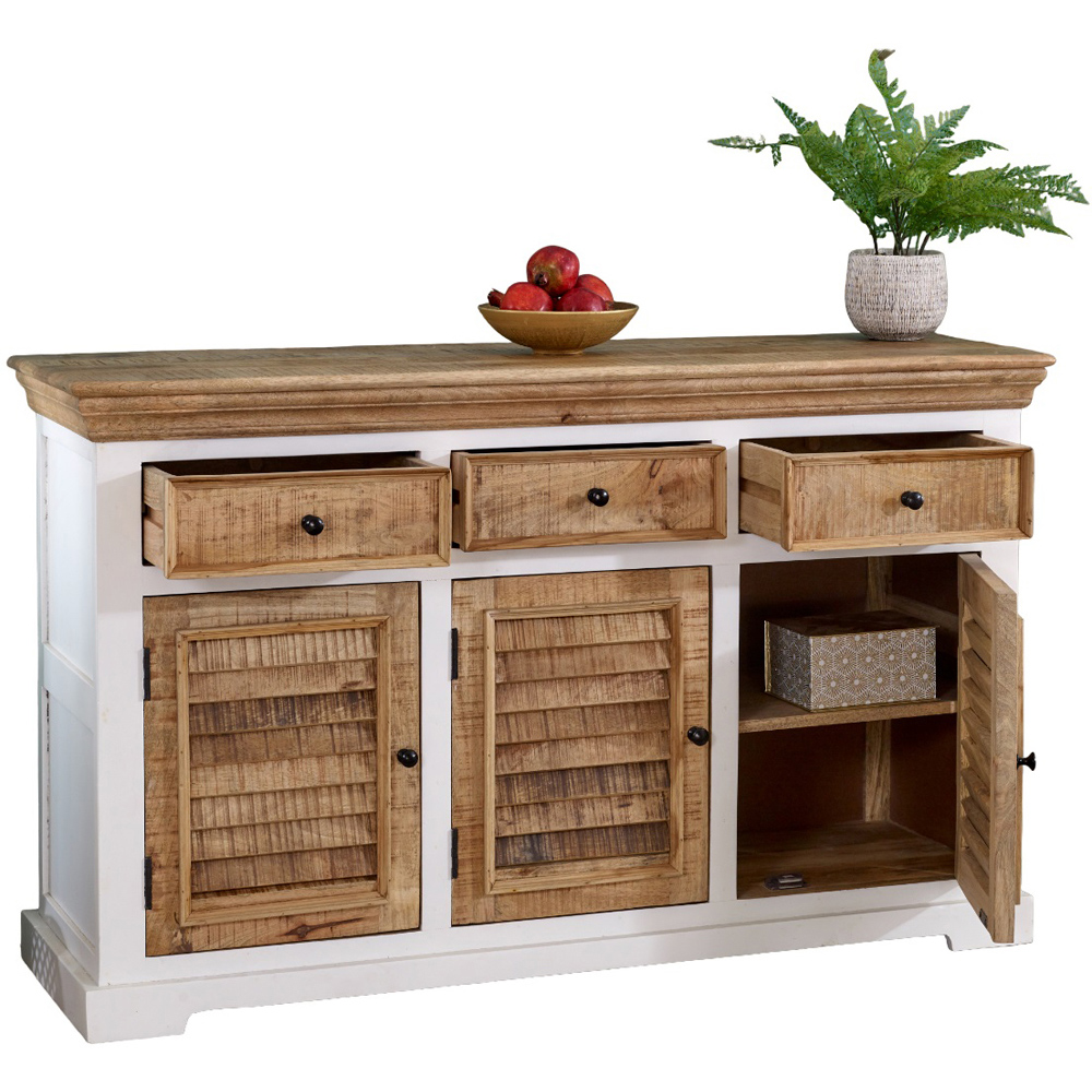 Brooklyn Alfie 3 Door 3 Drawer Wood Sideboard Image 3