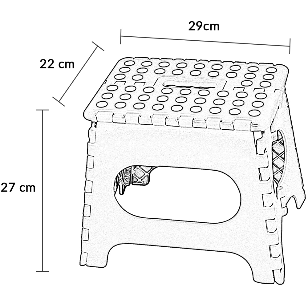 Innoteck Essentials Grey Foldable Step Stool Medium  Image 4