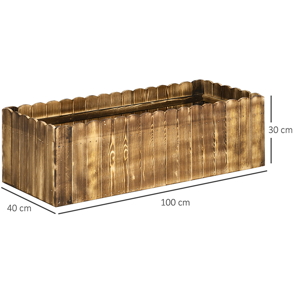 Outsunny Wooden Rectangular Raised Bed Planter 30 x 40 x 100cm Image 8