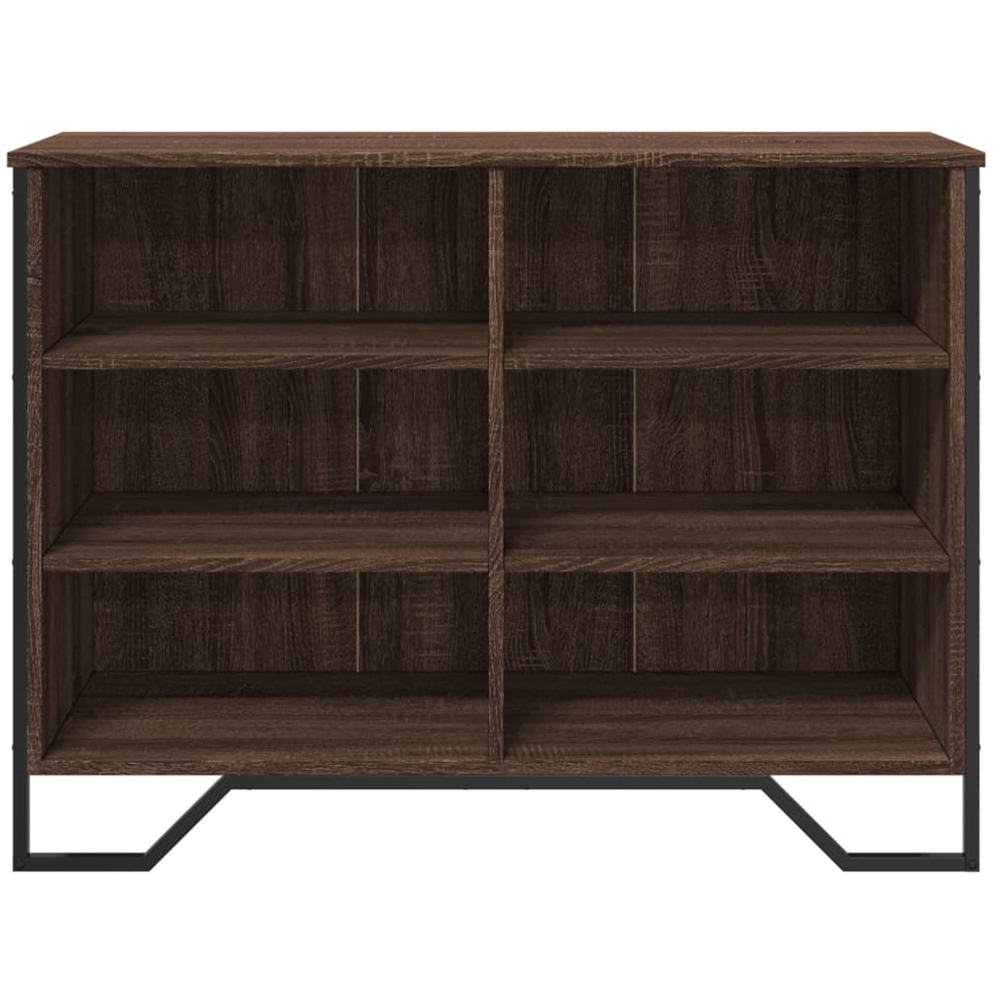 vidaXL 6 Shelf Brown Oak Sideboard Image 3