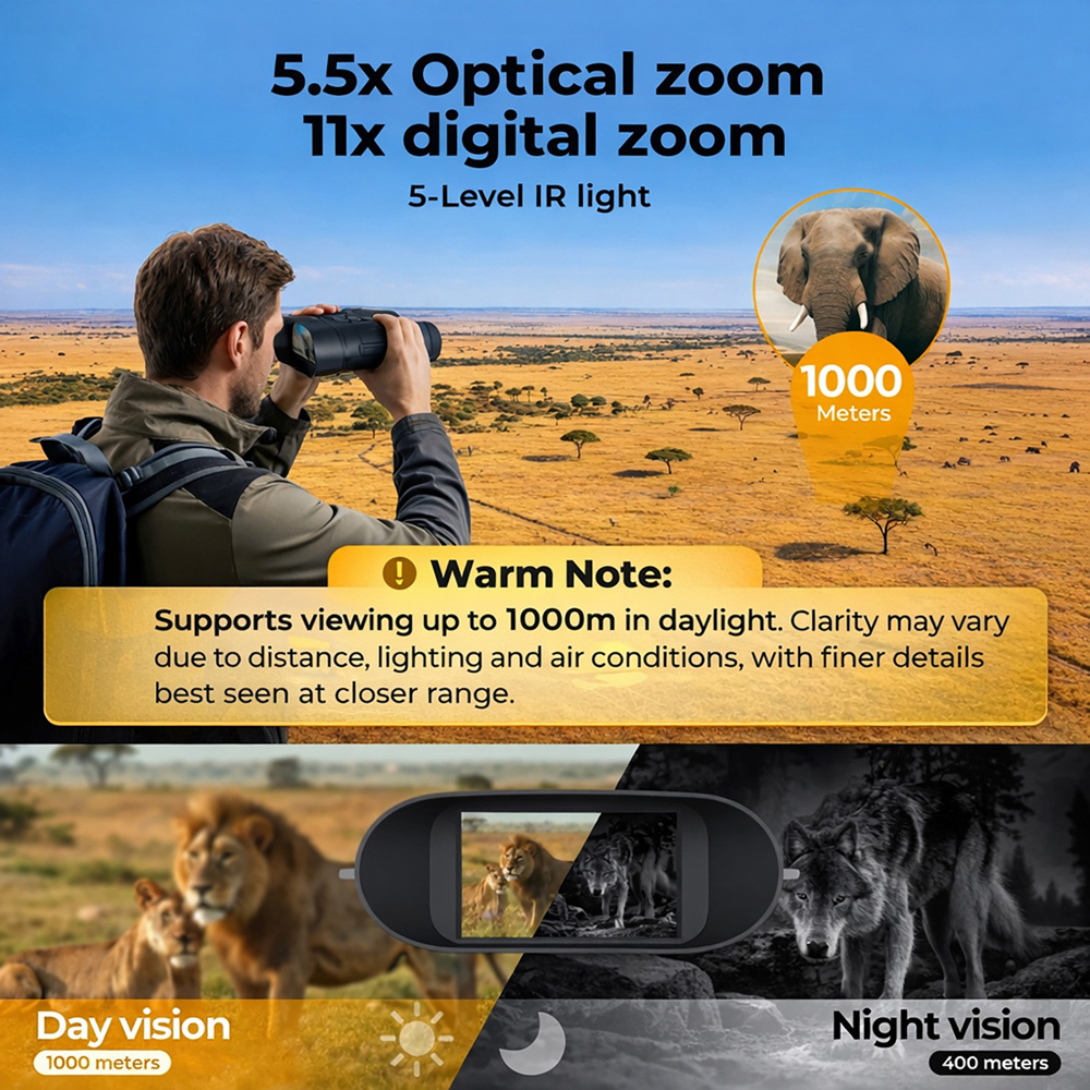 Traderight Spector Black 4K Night Vision Binoculars Image 3