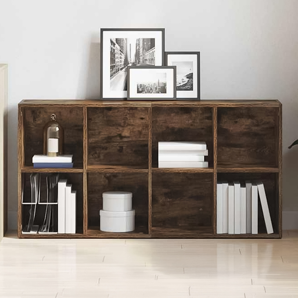 vidaXL 8 Shelf Brown Bookcase Image 1