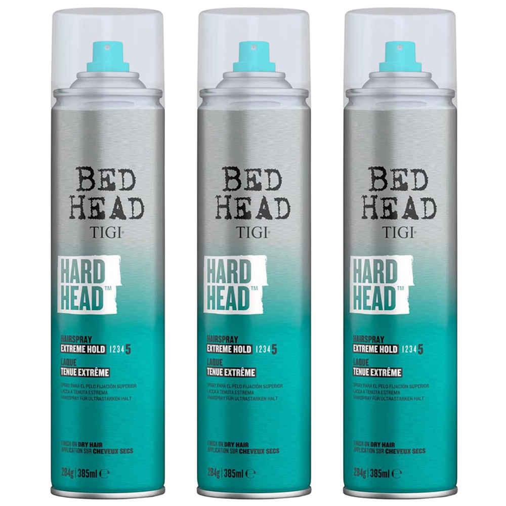 TIGI Bed Head Hard Head Hairspray 385ml 3 Pack Image 1