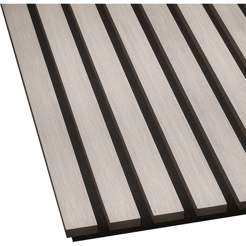 Fuse Acoustic Grey Oak Wooden Wall Panel 2.4 x 0.6m Image 3