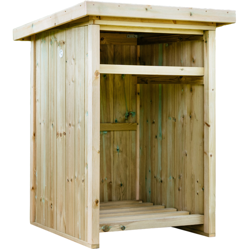 The Garden Village Billington 2.4 x 3.6ft Small Log Storage Shed Image 3