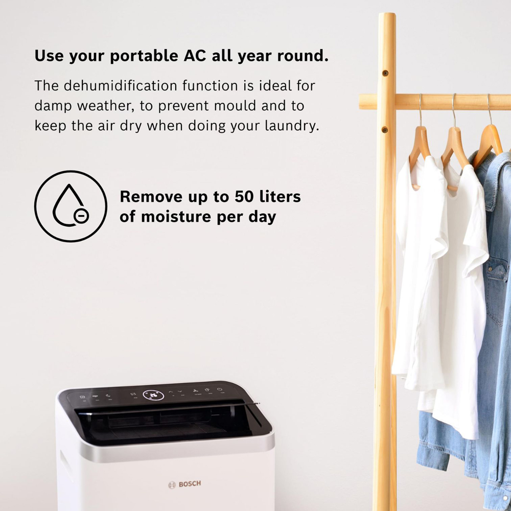 Bosch Cool 4000 3-in-1 White 2.6 kW Portable Air Conditioner with Remote Control Image 7